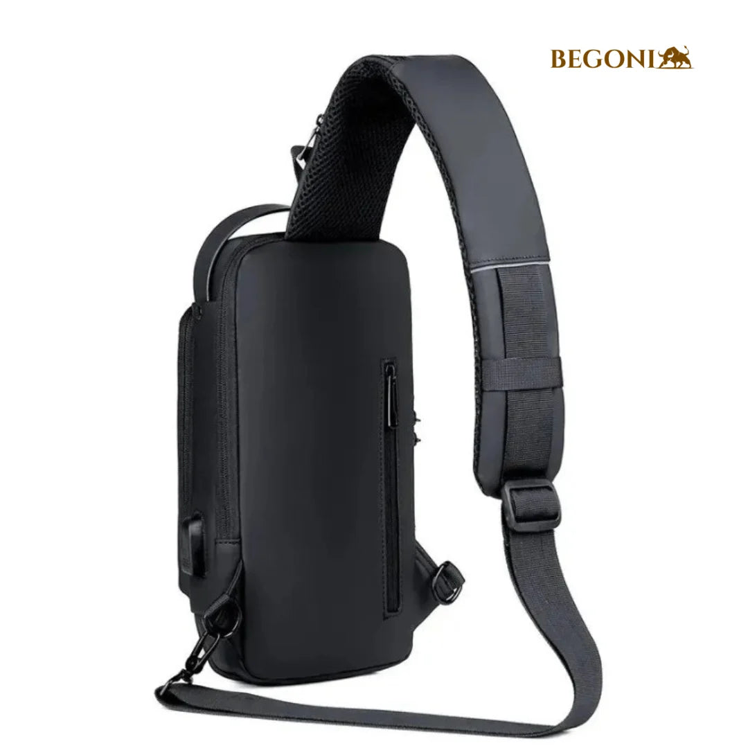 Bolsa Masculina de Ombro Preta SafeUrban