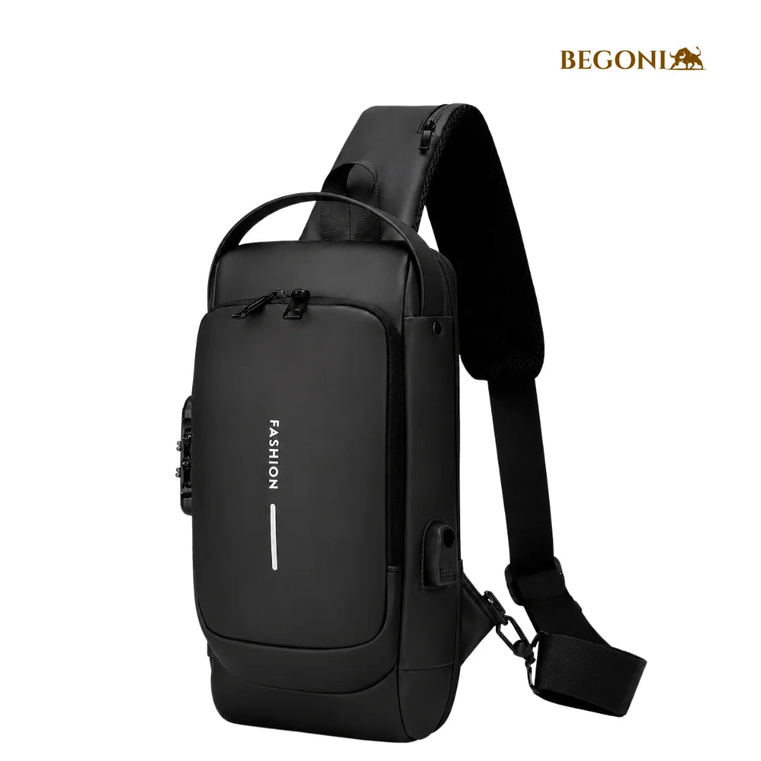 Bolsa Masculina de Ombro Preta SafeUrban