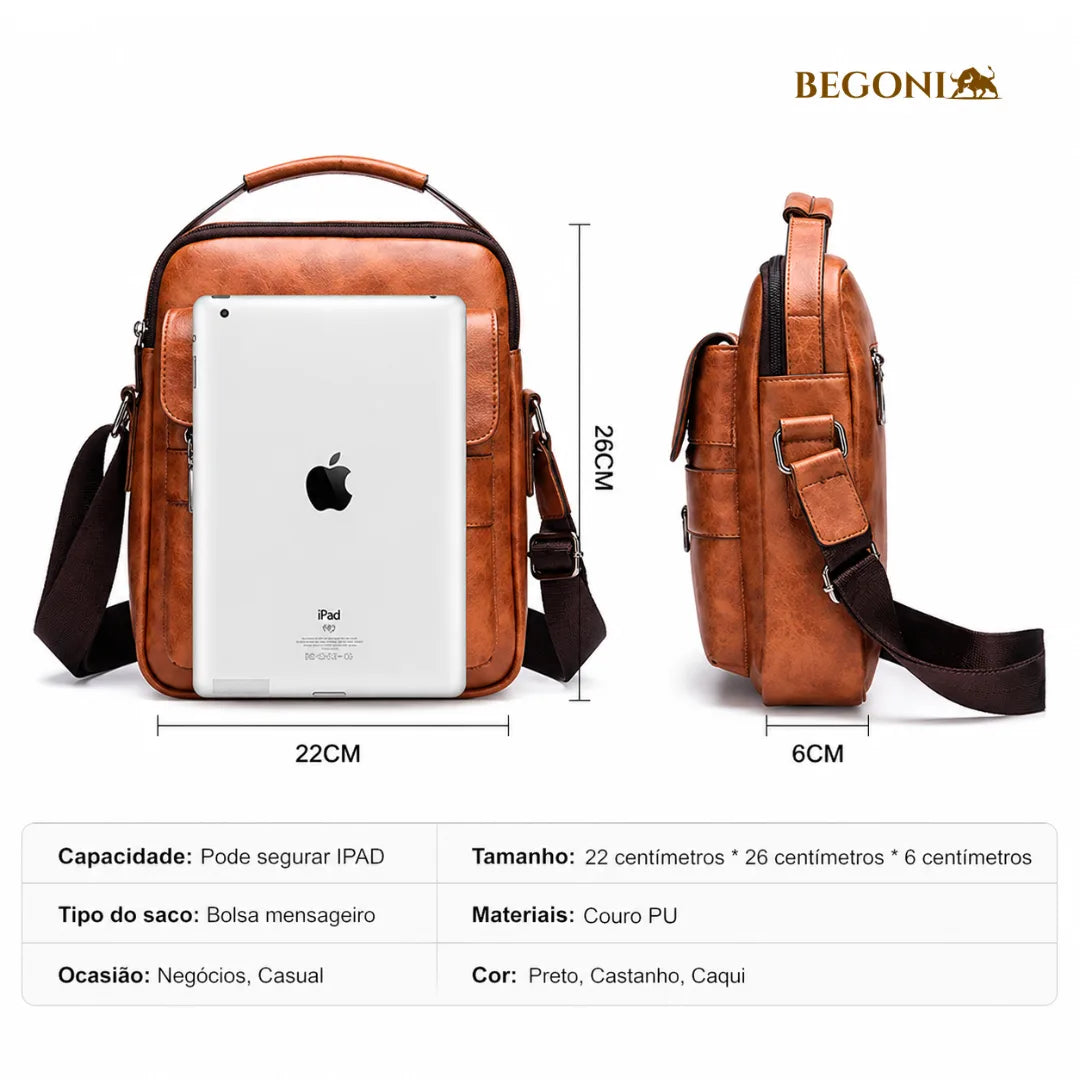 Bolsa Masculina em Couro Amsterdã