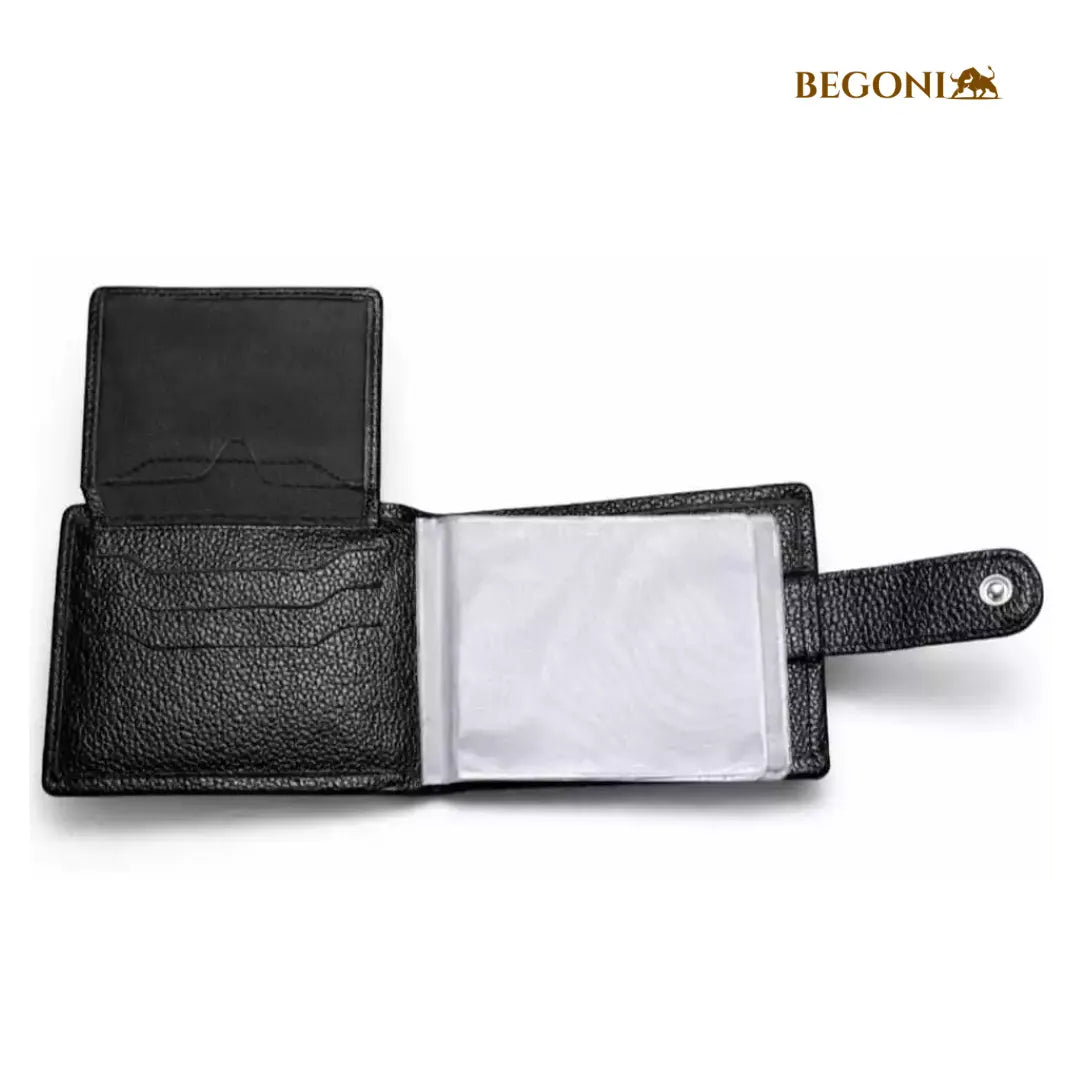 Carteira Masculina Preta em Couro Magnum Signature