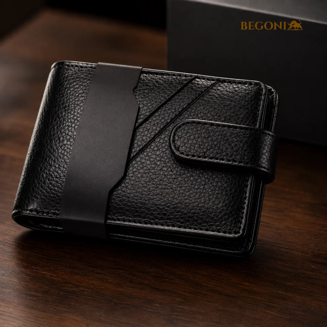 Carteira Masculina Preta em Couro Magnum Signature