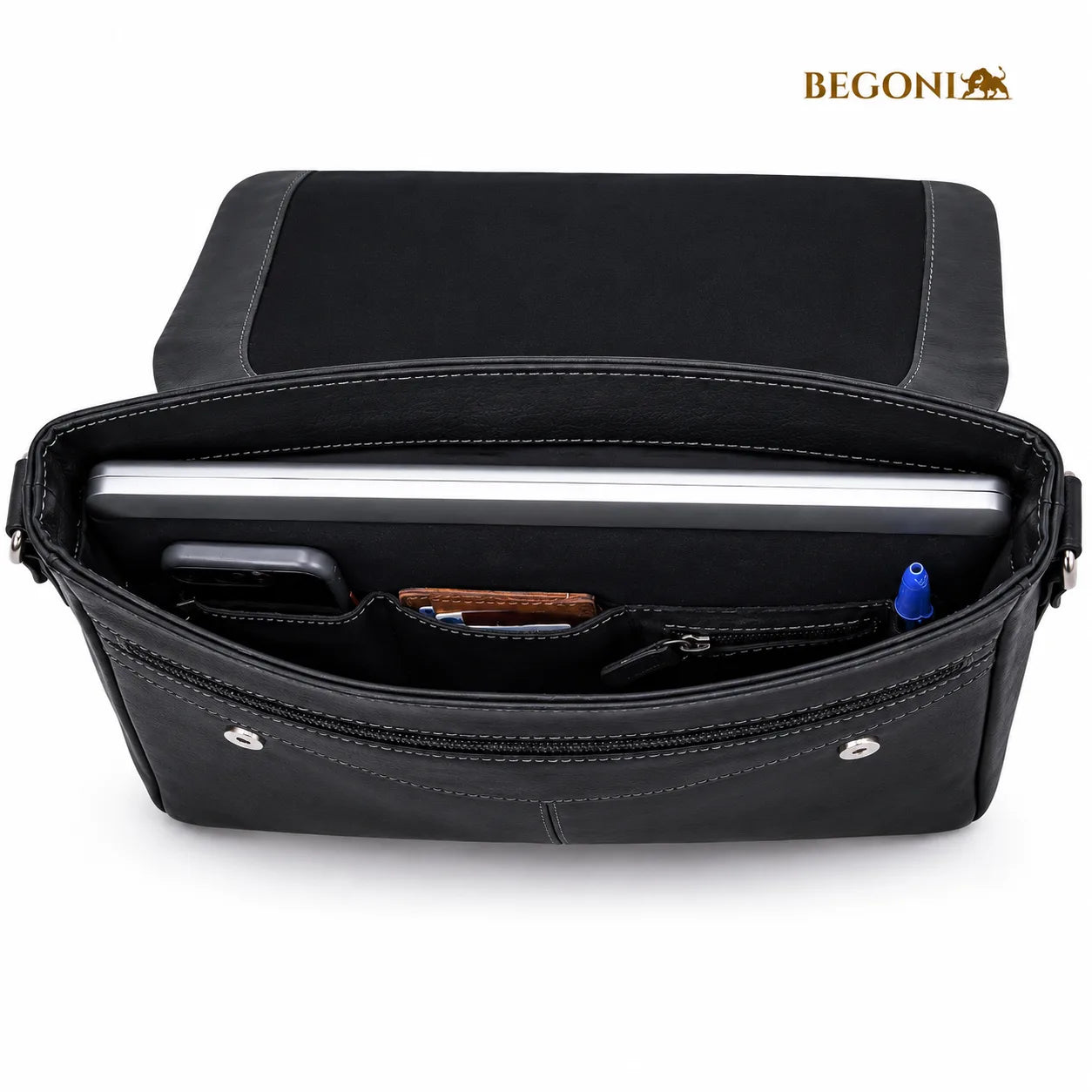 Maleta de Couro Preta Sterling Case