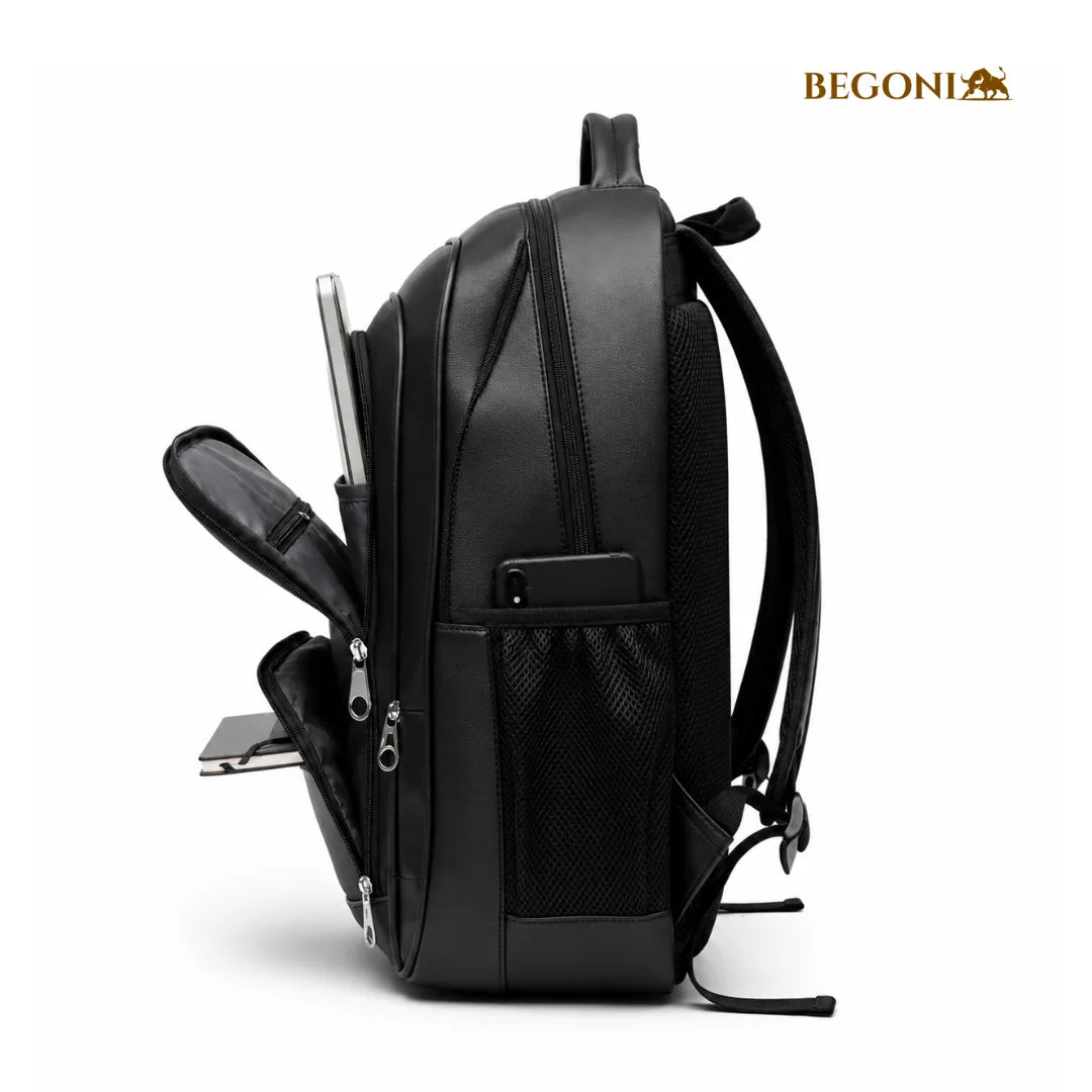 Mochila de Couro Preta Oracle Premium
