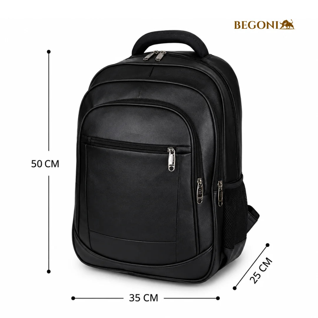 Mochila de Couro Preta Oracle Premium