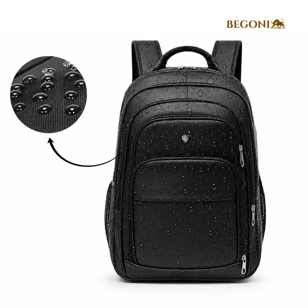 Mochila de Couro Preta Oracle Premium