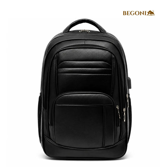 Mochila de Couro Preta Oracle Premium
