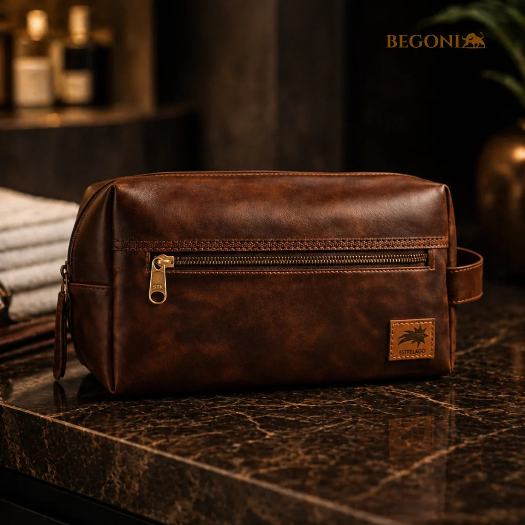 Necessaire Masculina Couro Legitimo Milano